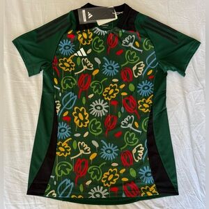 Adidas Tiro PB Floral Aeroready Green Soccer Jersey IS2373 Women’s Sz Small